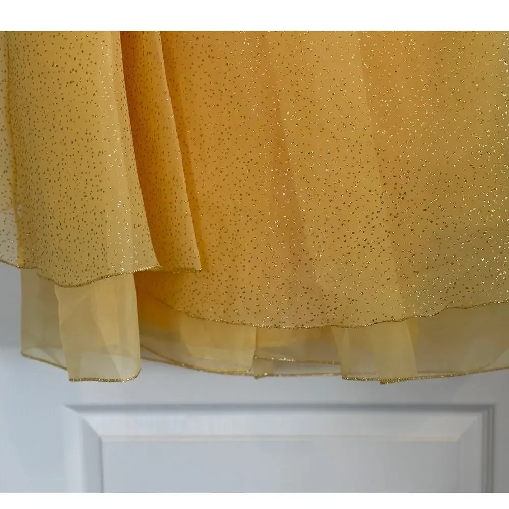 NWT Disney Parks 2020 Deluxe Princess Belle “Castle Collection” Costume Sz 9/10